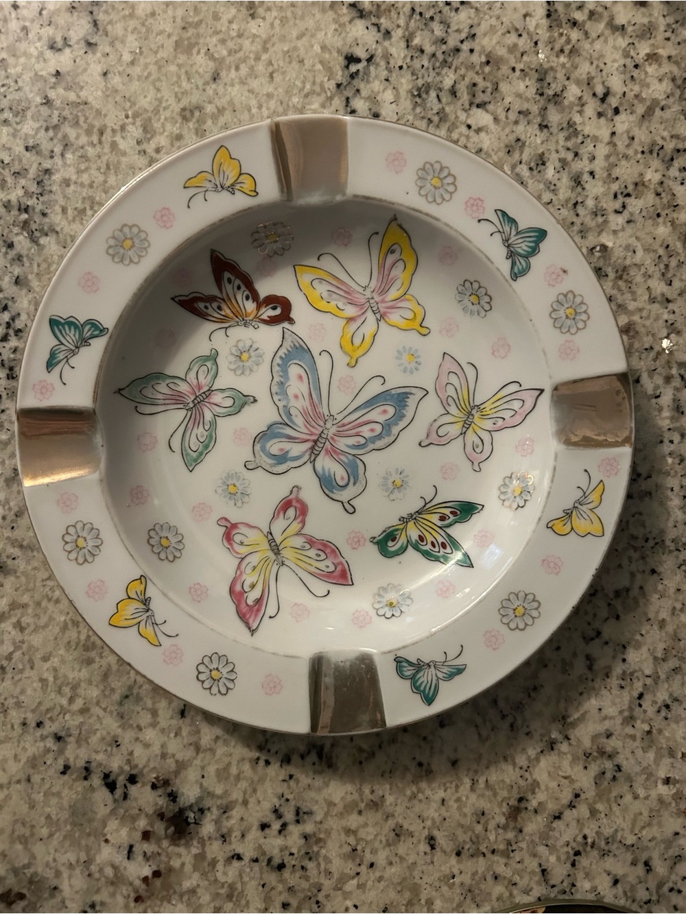 Vintage Butterfly Ashtray